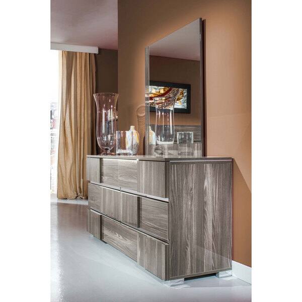 Shop Modrest Picasso Modern Grey Lacquer Bedroom Set Free