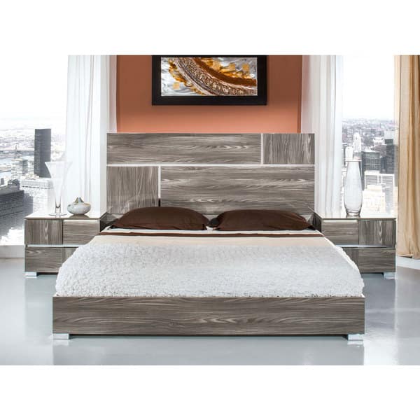 Shop Modrest Picasso Modern Grey Lacquer Bedroom Set Free