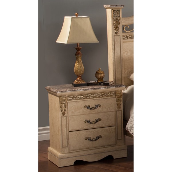 Sandberg Furniture Belladonna White Washed/ Faux Marble Palace Estate