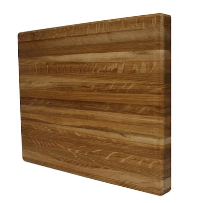 Kobi Blocks Premium White Oak Edge Grain Square Butcher Block 1-inch Thick Cutting Board