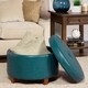 Porch & Den Rockwell Large Leatherette Storage Ottoman - Thumbnail 1