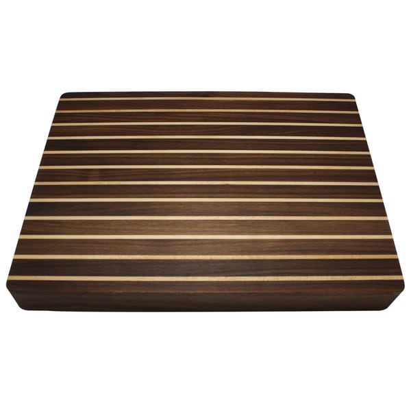 Rectangular Kobi Blocks Premium Stripes Walnut/ Maple Butcher Block 1