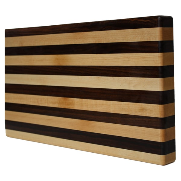 Square Kobi Blocks Premium Maple/ Walnut Stripes Butcher Block 3 inch