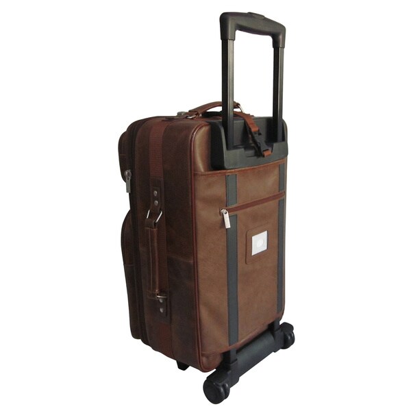 leather rolling suitcase