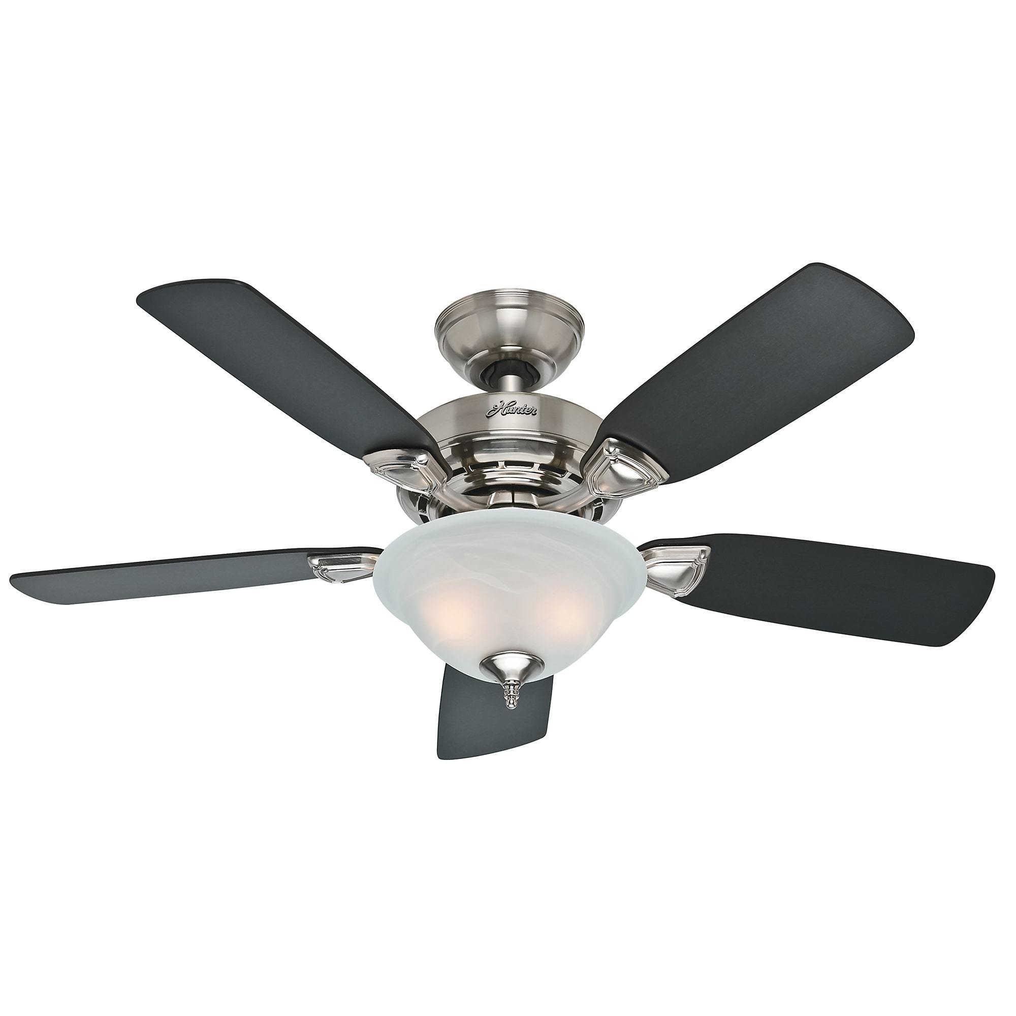 Hunter Fan 52081 Caraway Brushed Nickel Ceiling Fan With Light