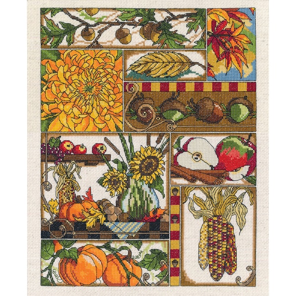 Shop Autumn Montage Counted Cross Stitch Kit-11"X14" 14 Count