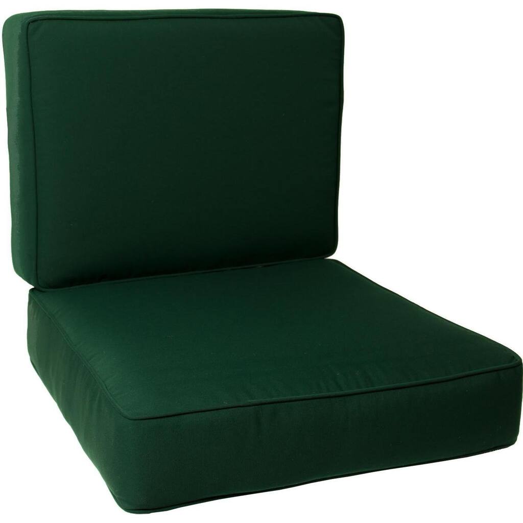 Sunbrella Canvas Forest Green Universal Club Chair Cushion