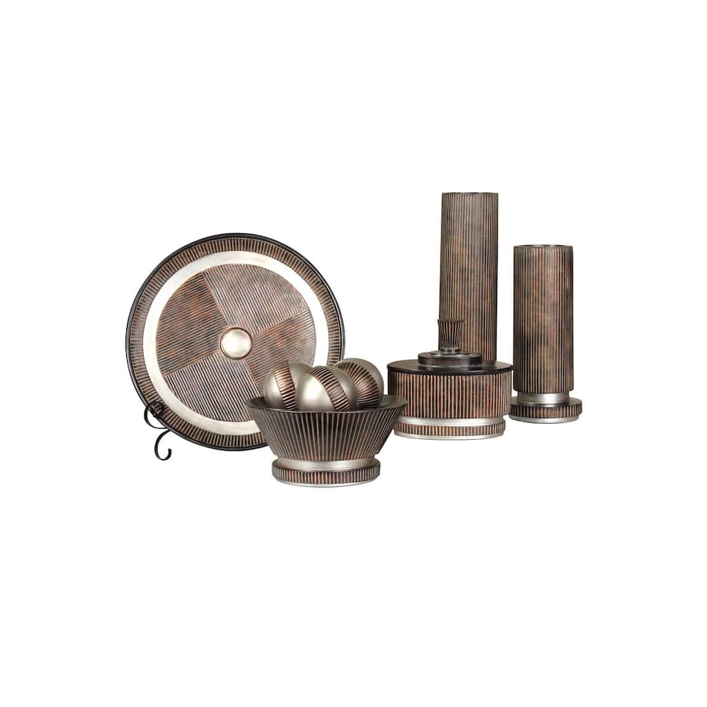 5-Piece Dark Brown Decorative Accessory Group