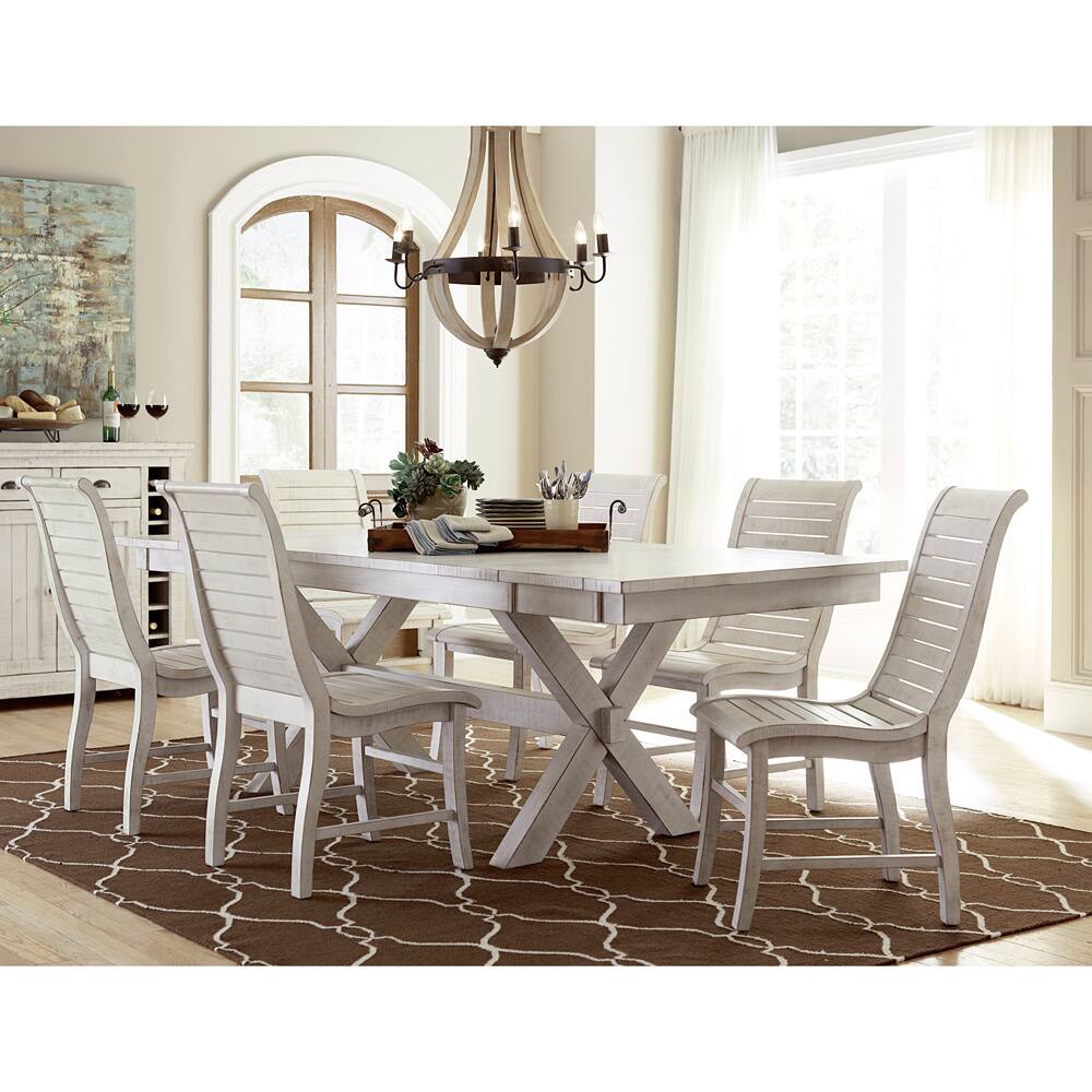 Willow Distressed White Rectangular Dining Table