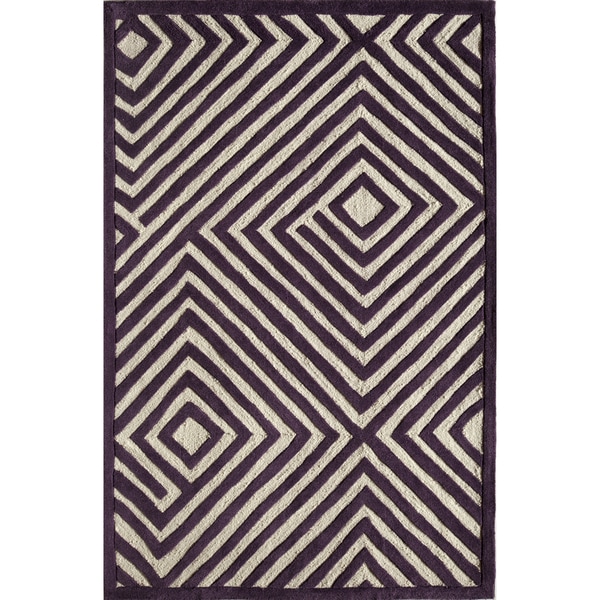 Amore Purple Geometric Area Rug (8 x 10)