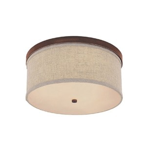 Midtown 3-light Burnished Bronze Flush Mount