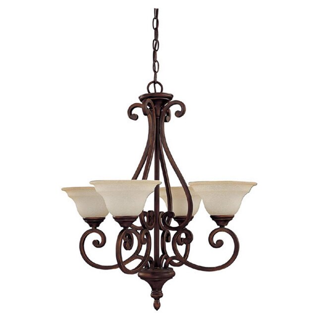 Chandler 4-light Burnished Bronze Chandelier - Chandeliers For Bedrooms by Overstock.com