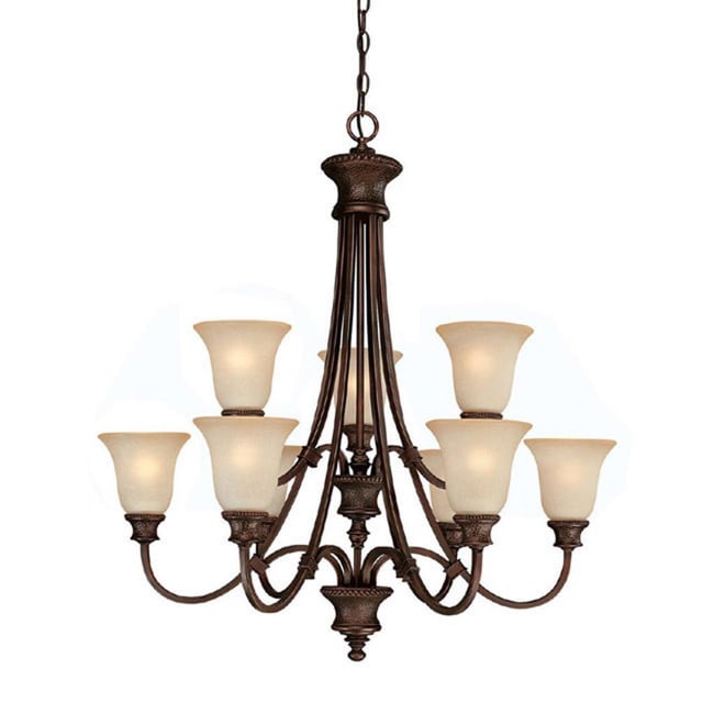 Hill House 9-light Burnished Bronze Chandelier - Chandeliers For Bedrooms by Overstock.com