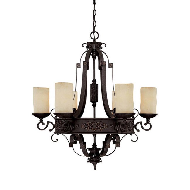 River Crest 6-light Rustic Iron Chandelier - Chandeliers For Bedrooms by Overstock.com