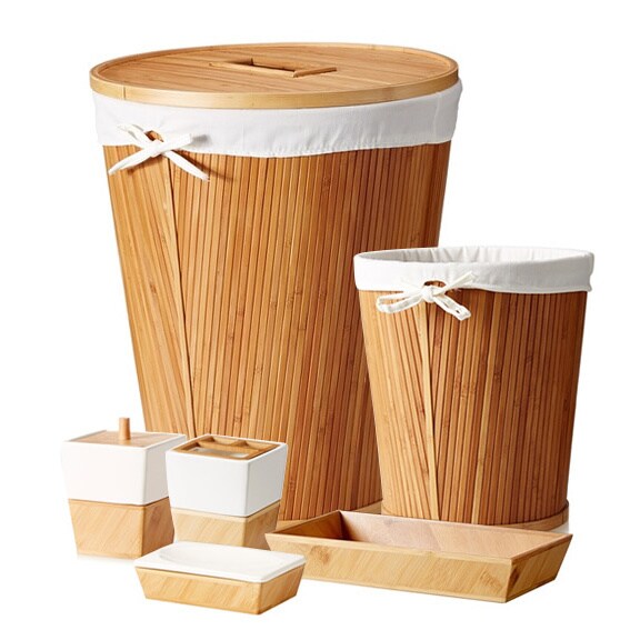 Bamboo Bath Accessory 6piece Set Free Shipping Today