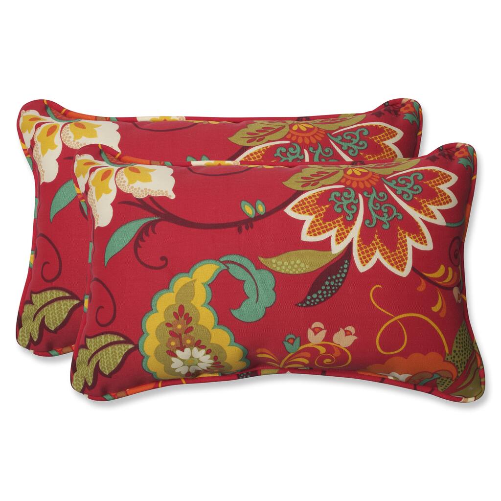 Pillow Perfect Outdoor Tamariu Alfresco Valencia Rectangular Throw Pillow (Set of 2)