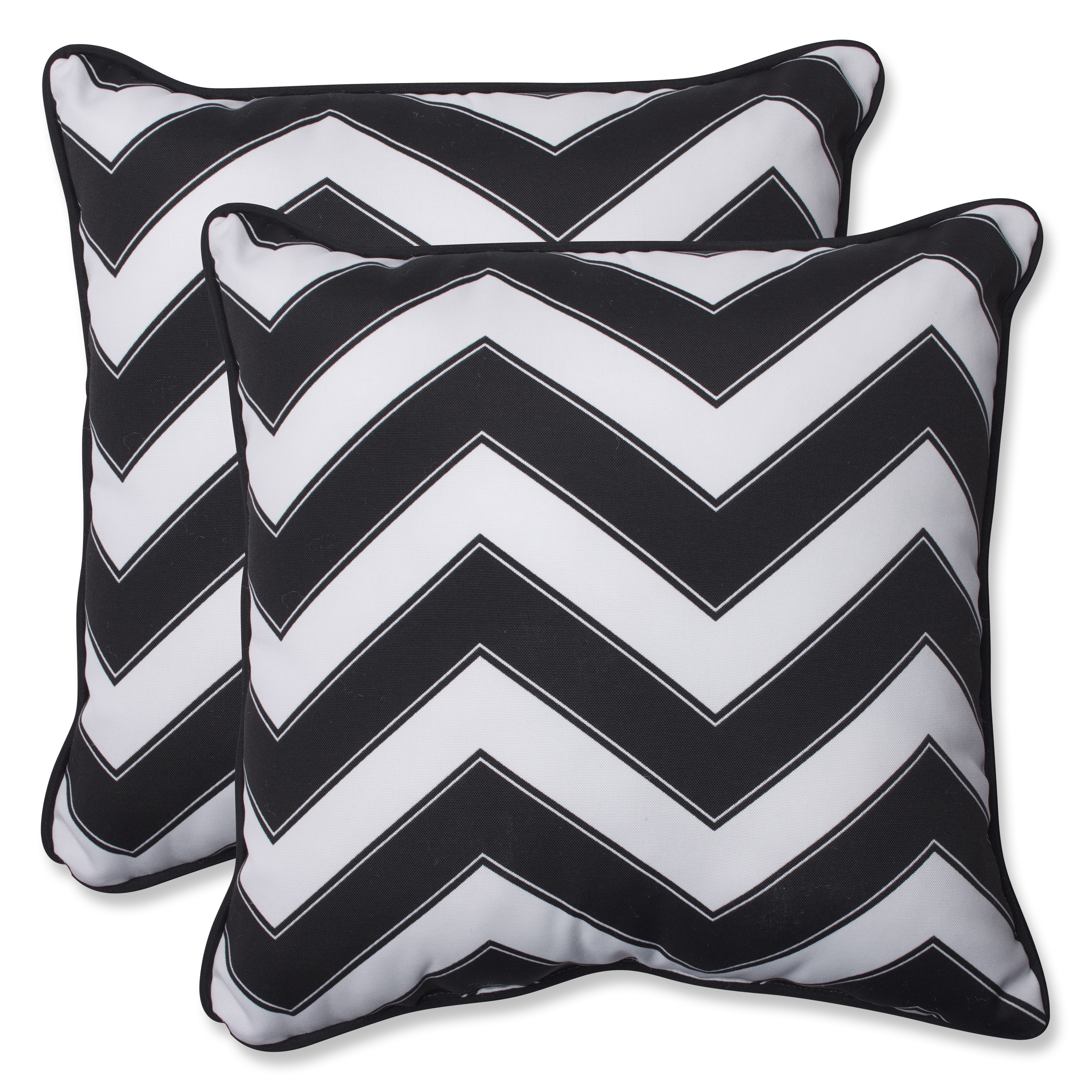 black white outdoor pillow