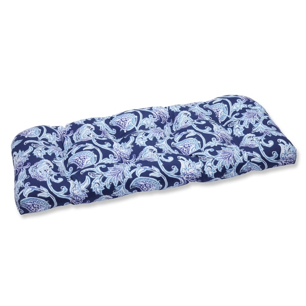 Pillow Perfect Outdoor Lahaye Indigo Wicker Loveseat Cushion