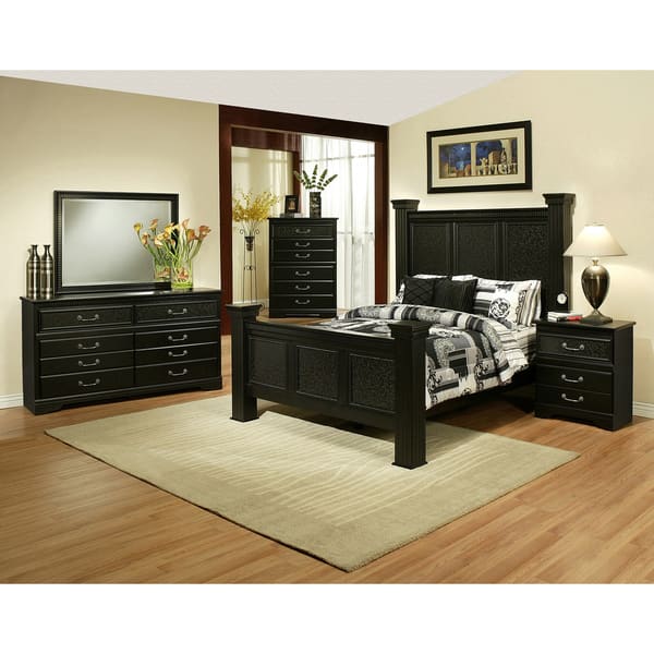 Sandberg Furniture Black Granada 6 Drawer Dresser Black Granada 6 Drawer Dresser