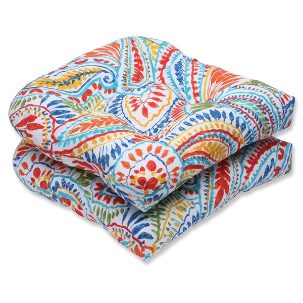 Shop Pillow Perfect Outdoor Ummi Multi Wicker Seat Cushion (Set of 2