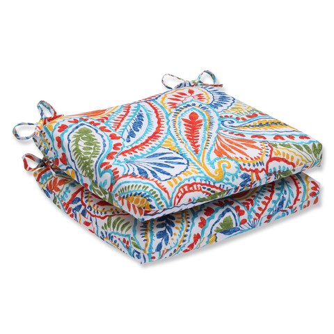 Pillow Perfect Outdoor Ummi Multi Squared Corners Seat Cushion (Set of 2)