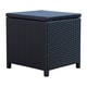 Abbyson Newport Outdoor Black Wicker Storage Ottoman - Thumbnail 3