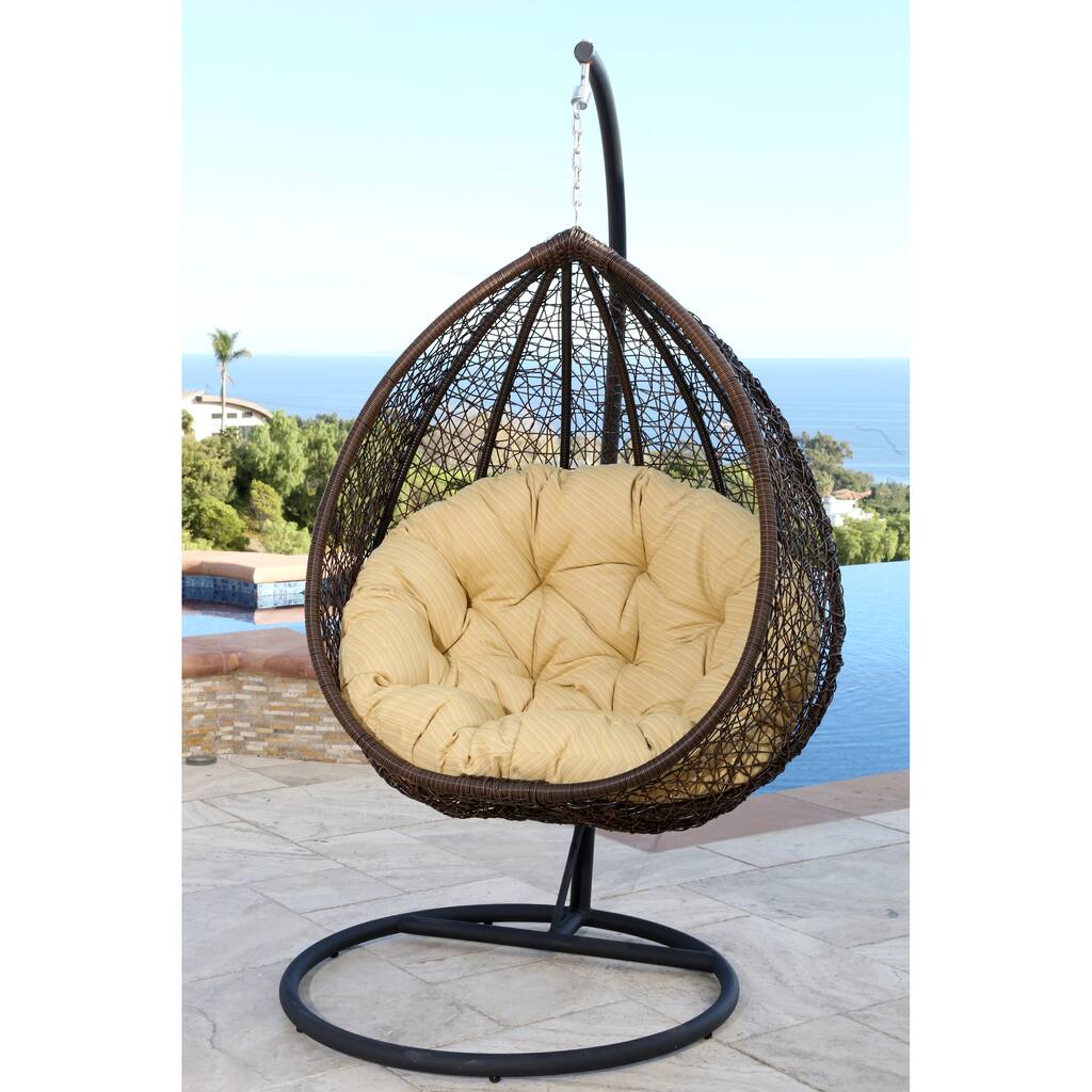 Abbyson Newport Outdoor Wicker Swing Chair