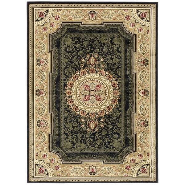 Traditional European Style Rug Ottomanson Serenity Collection Black Traditional European Design Area ...