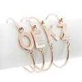 Eternally Haute 14k Rose-goldplated Initial Bangles
