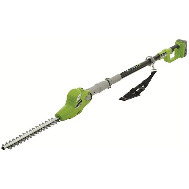 Earthwise Cordless 20 Volt Lithium Ion Pole 17-inch Hedge Trimmer