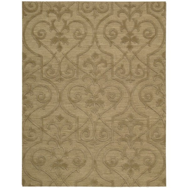 Hand Woven Nourison Ambrose Khaki Area Rug - 3'9 x 5'9