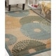 preview thumbnail 13 of 51, Nourison Graphic Illusions Abstract Textured Area Rug 7'9" x 10'10" - Teal - Runner/Rectangle
