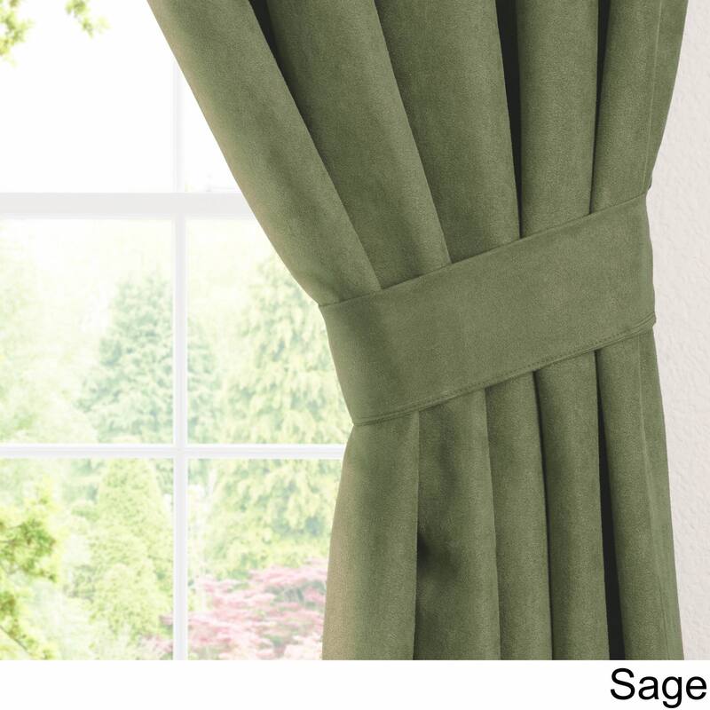 Blazing Needles Microsuede Blackout 84-inch Curtain Panel Pair - 52 x 84 - 52 x 84