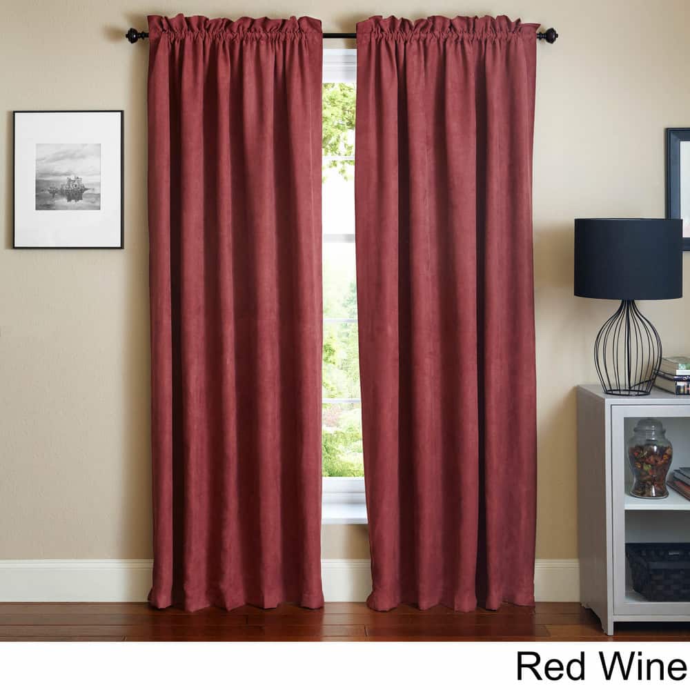 Blazing Needles Microsuede Blackout 84-inch Curtain Panel Pair - 52 x 84 - 52 x 84
