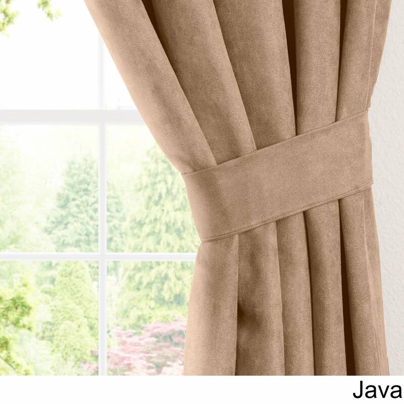 Blazing Needles Microsuede Blackout 84-inch Curtain Panel Pair - 52 x 84 - 52 x 84