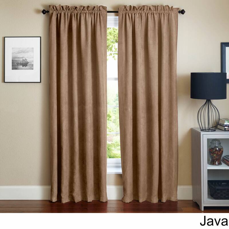 Blazing Needles Microsuede Blackout 84-inch Curtain Panel Pair - 52 x 84 - 52 x 84