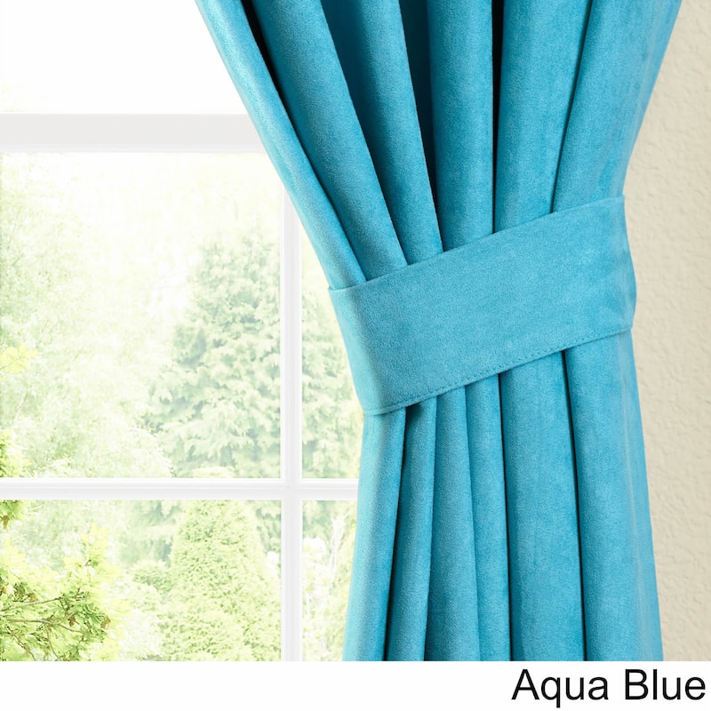 Blazing Needles Microsuede Blackout 84-inch Curtain Panel Pair - 52 x 84 - 52 x 84