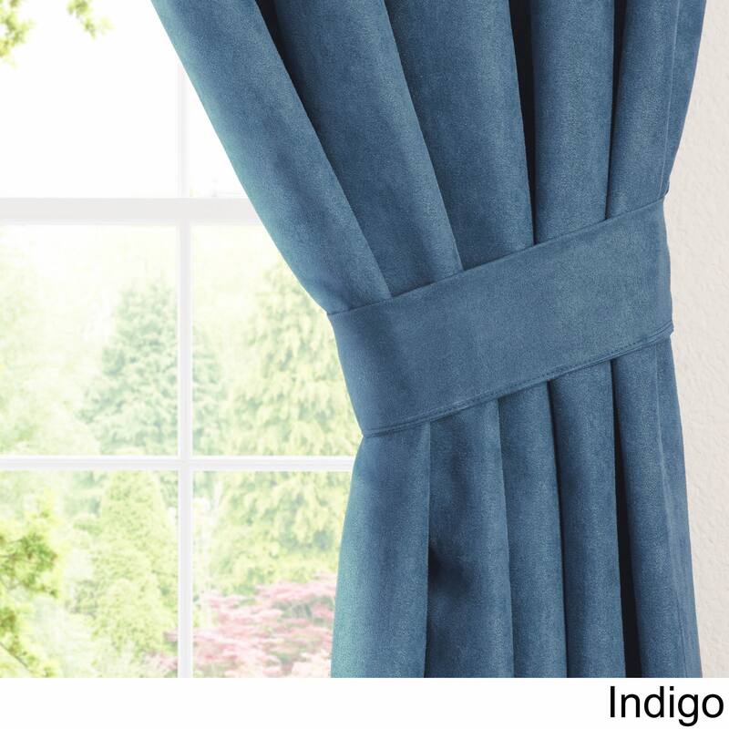 Blazing Needles Microsuede Blackout 84-inch Curtain Panel Pair - 52 x 84 - 52 x 84