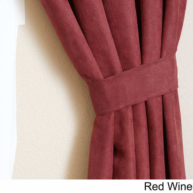Blazing Needles Microsuede Blackout 84-inch Curtain Panel Pair - 52 x 84 - 52 x 84