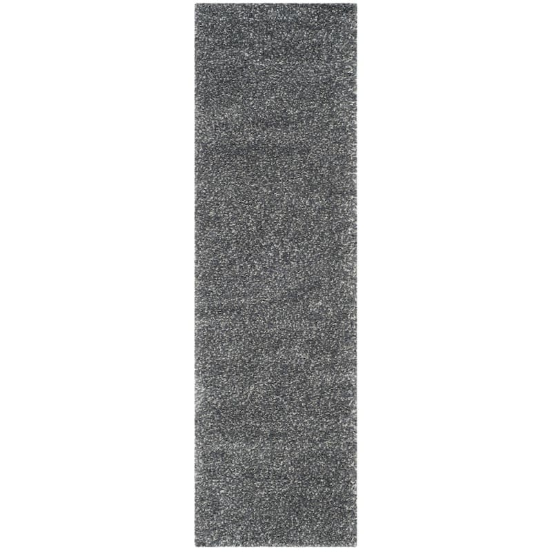 SAFAVIEH New York Shag Ruslana 1.2-inch Thick Rug - 2' 3" x 8' - Blue/Blue - Runner