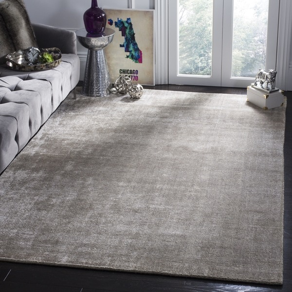 Safavieh Handmade Mirage Modern Silver Green Wool Viscose Rug 8 Safavieh Handmade Mirage Modern Silver Green Wool Viscose Rug 8 X27