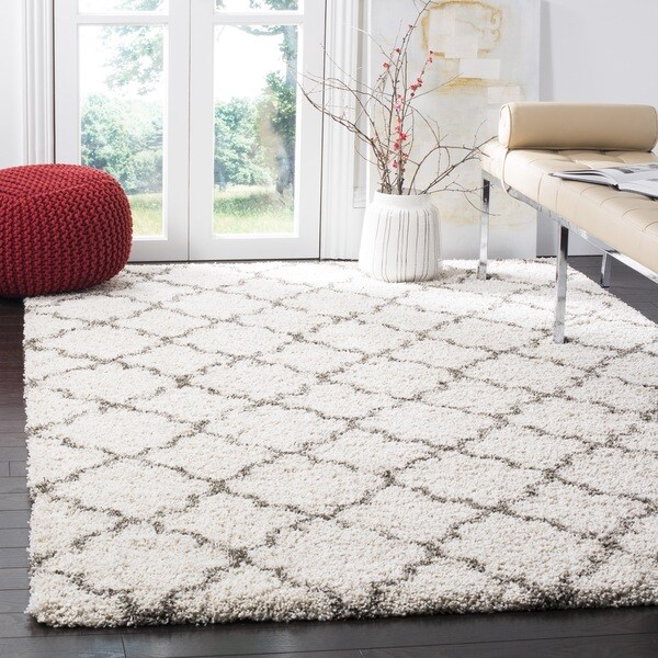 Safavieh Hudson Shag Ivory/ Grey Rug - 9' x 12'