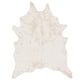 preview thumbnail 2 of 4, Alexander Home Ivory Faux Cowhide Area Rug 3' 10" x 5' - Ivory