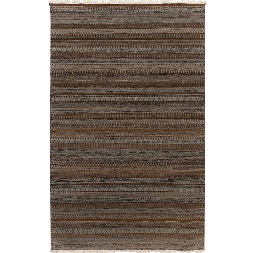 Hand-woven Tessa Stripe Tasseled Wool Area Rug