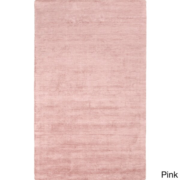 Handmade Pedro Solid Rayon from Bamboo Area Rug