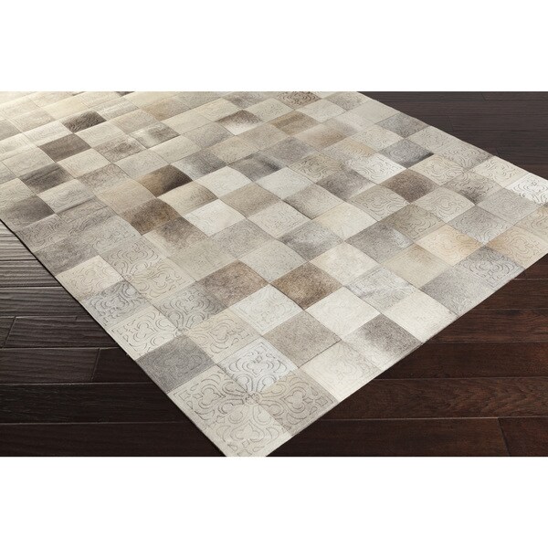 Handmade Kevin Animal Leather Area Rug - 5' x 8'