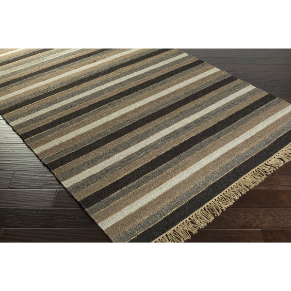 Hand-Woven Janis Stripe Jute Area Rug - 4' x 6'