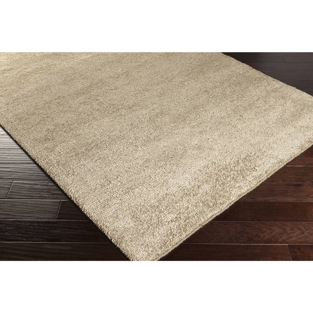 Handmade Emely Solid Viscose Area Rug