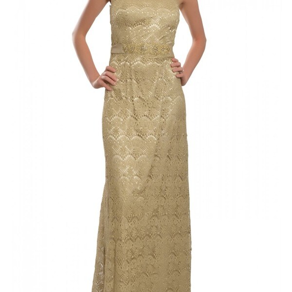 metallic gold gown