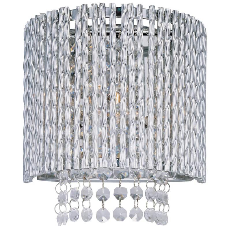 Spiral Chrome 1-light Wall Sconce
